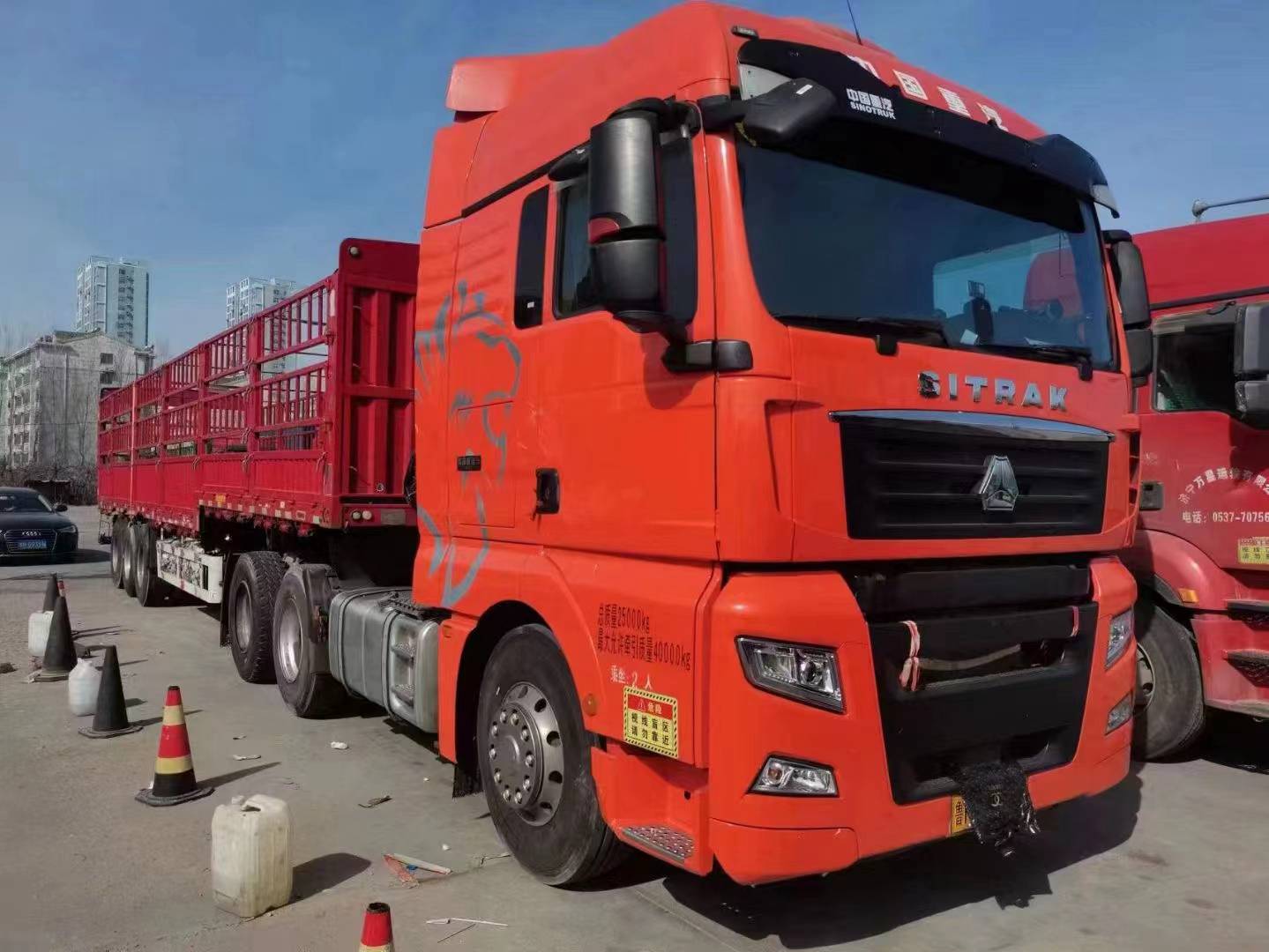 二手半挂牵引车怎么正确锁桥